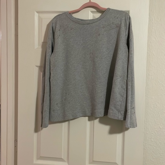 LOFT Tops - Gray cropped constellation sweatshirt